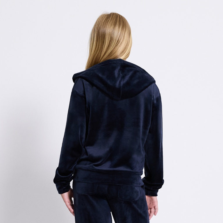 Velour Hoodie  "Ellie star" Navy 2